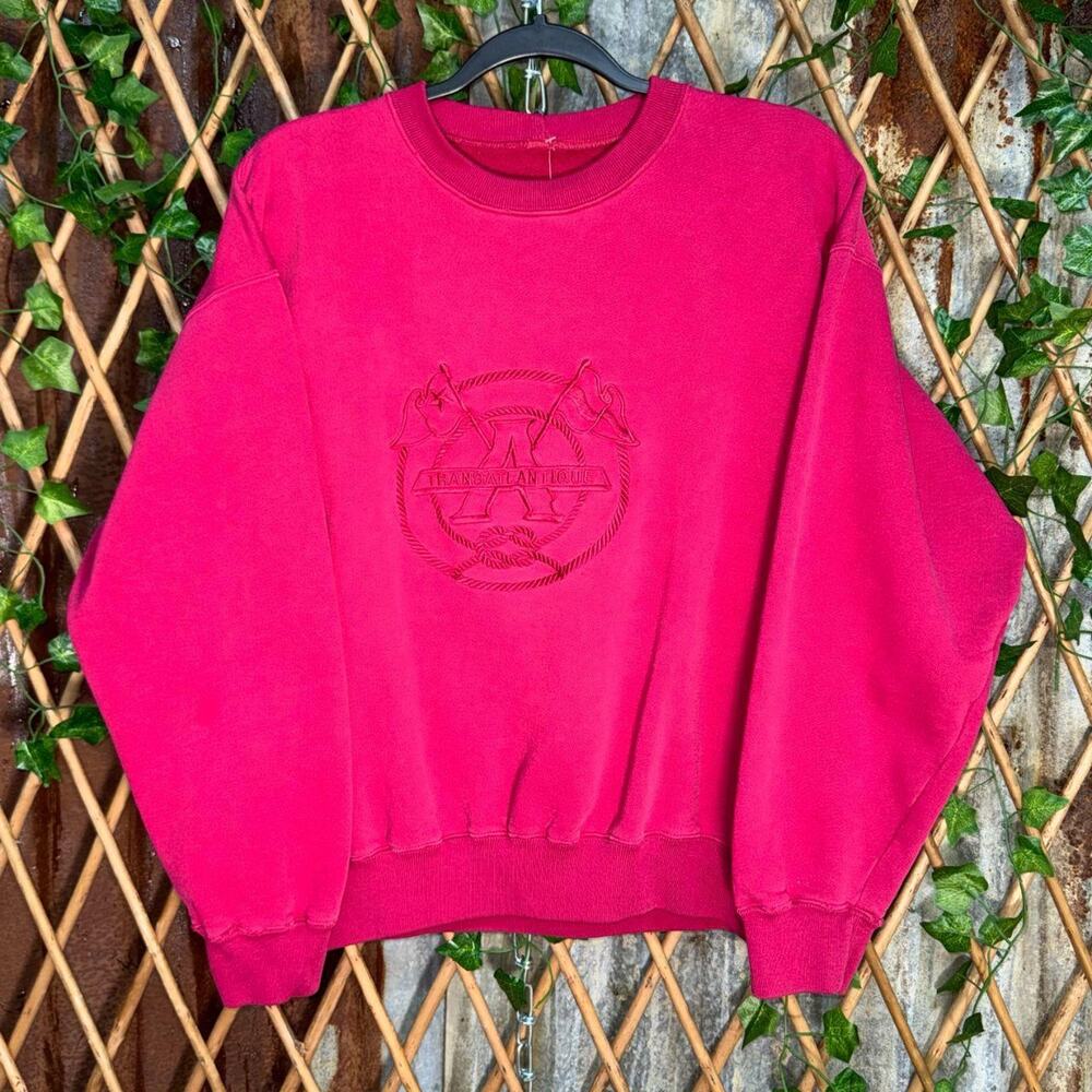 Vintage Y2k Trans Atlantic 1990s Femme Embroidered Crewneck